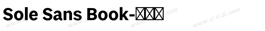 Sole Sans Book字体转换